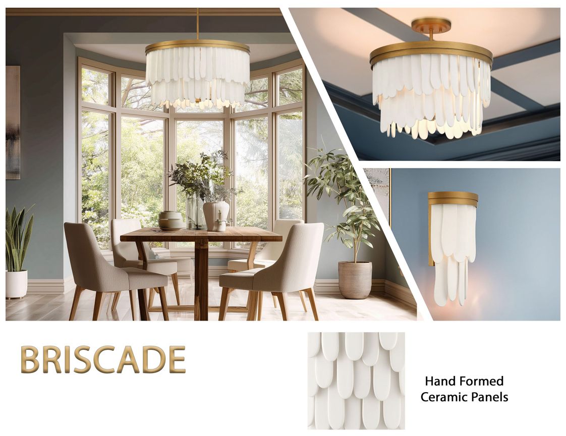 Minka-Lavery Briscade 9-Light 28-in Painted Legacy Brass Pendant