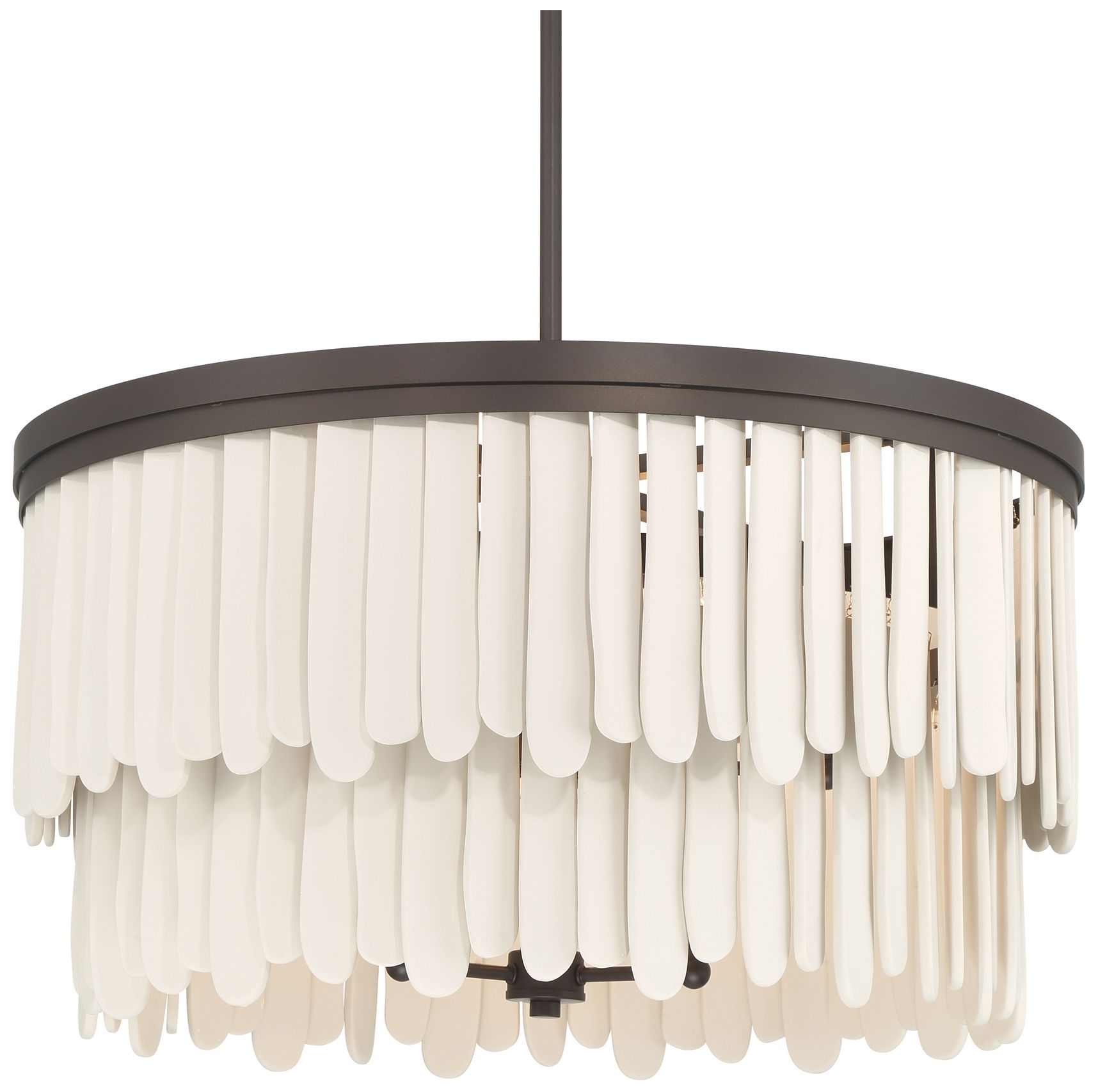 Image 3 Minka-Lavery Briscade 9-Light 28-in Pendant - Dark Bronze and White more views