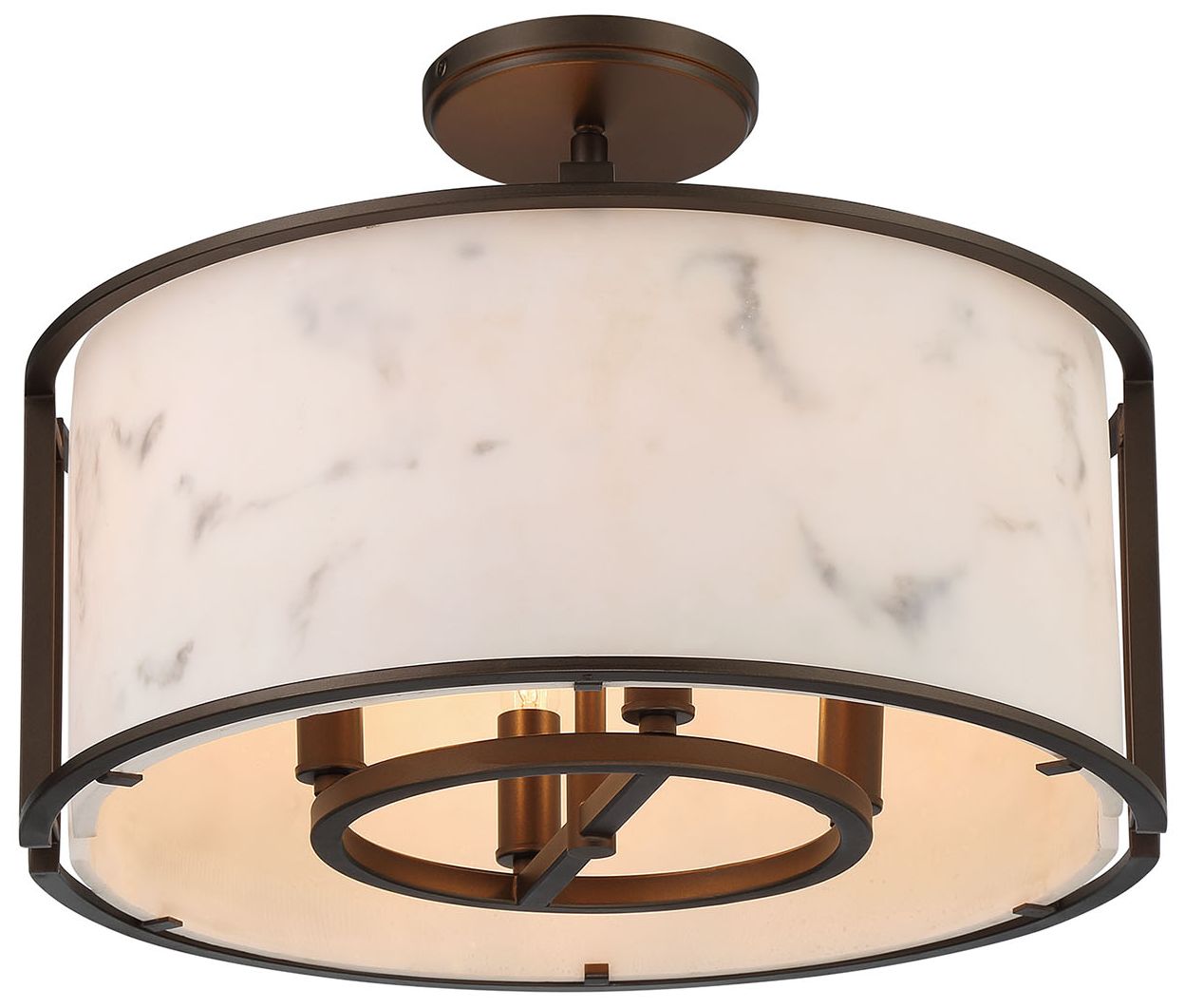 Image 5 Minka Lavery Buchanan 4-Light Hellenic Bronze Semi-Flush more views
