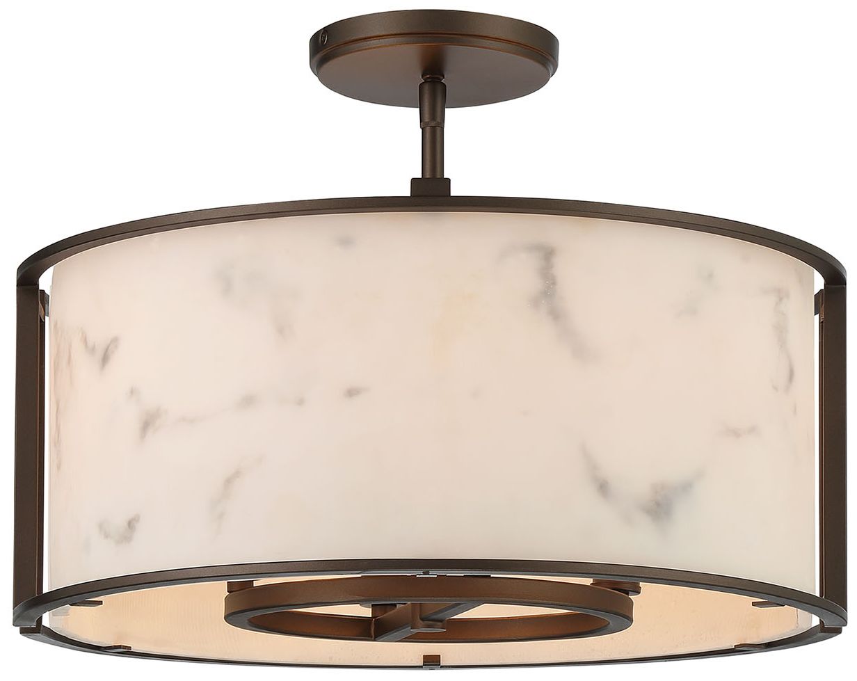 Image 7 Minka Lavery Buchanan 4-Light Hellenic Bronze Semi-Flush more views