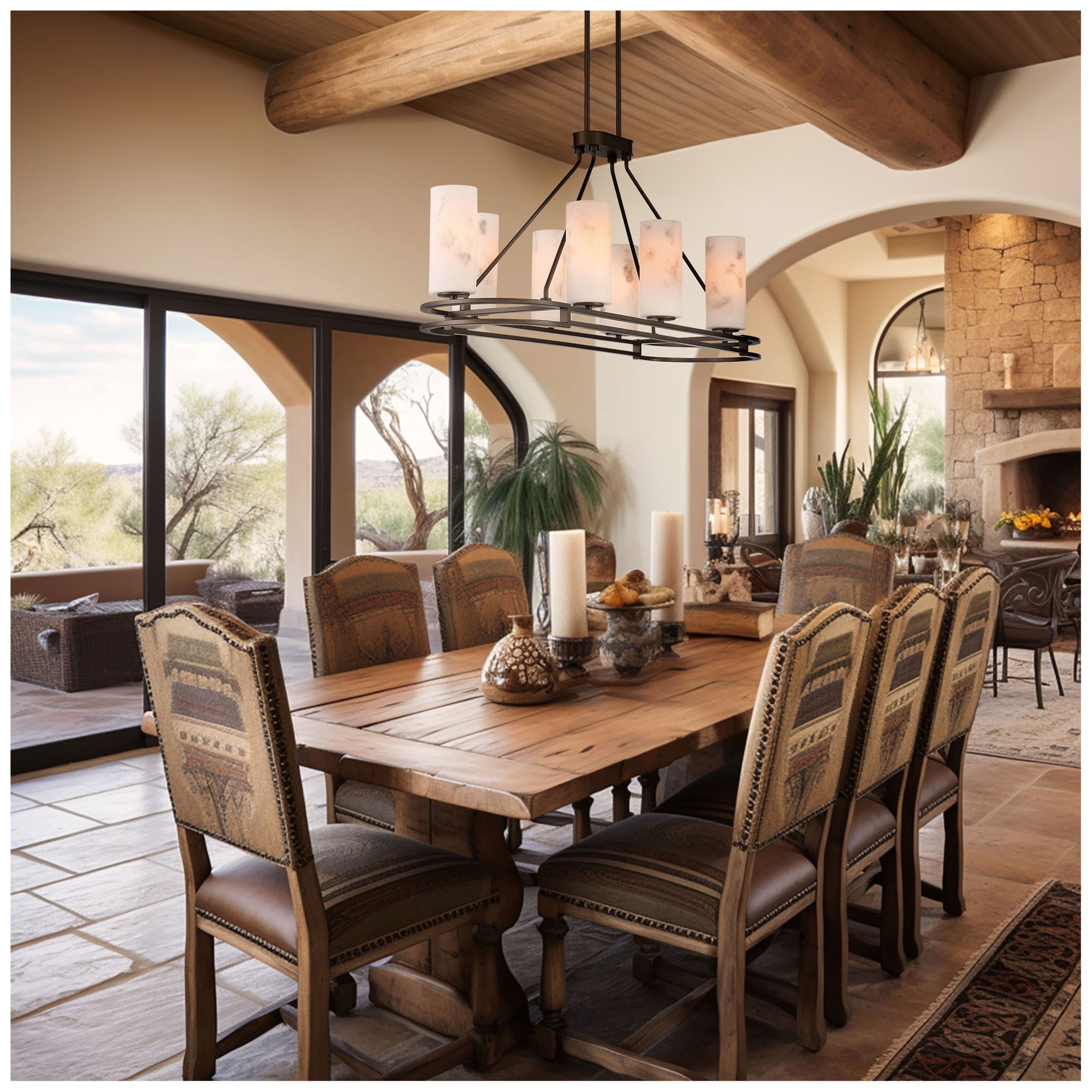 Image 3 Minka Lavery Buchanan 8-Light Hellenic Bronze Island Chandelier more views