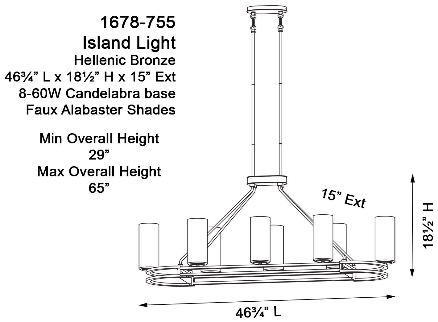 Image 6 Minka Lavery Buchanan 8-Light Hellenic Bronze Island Chandelier more views