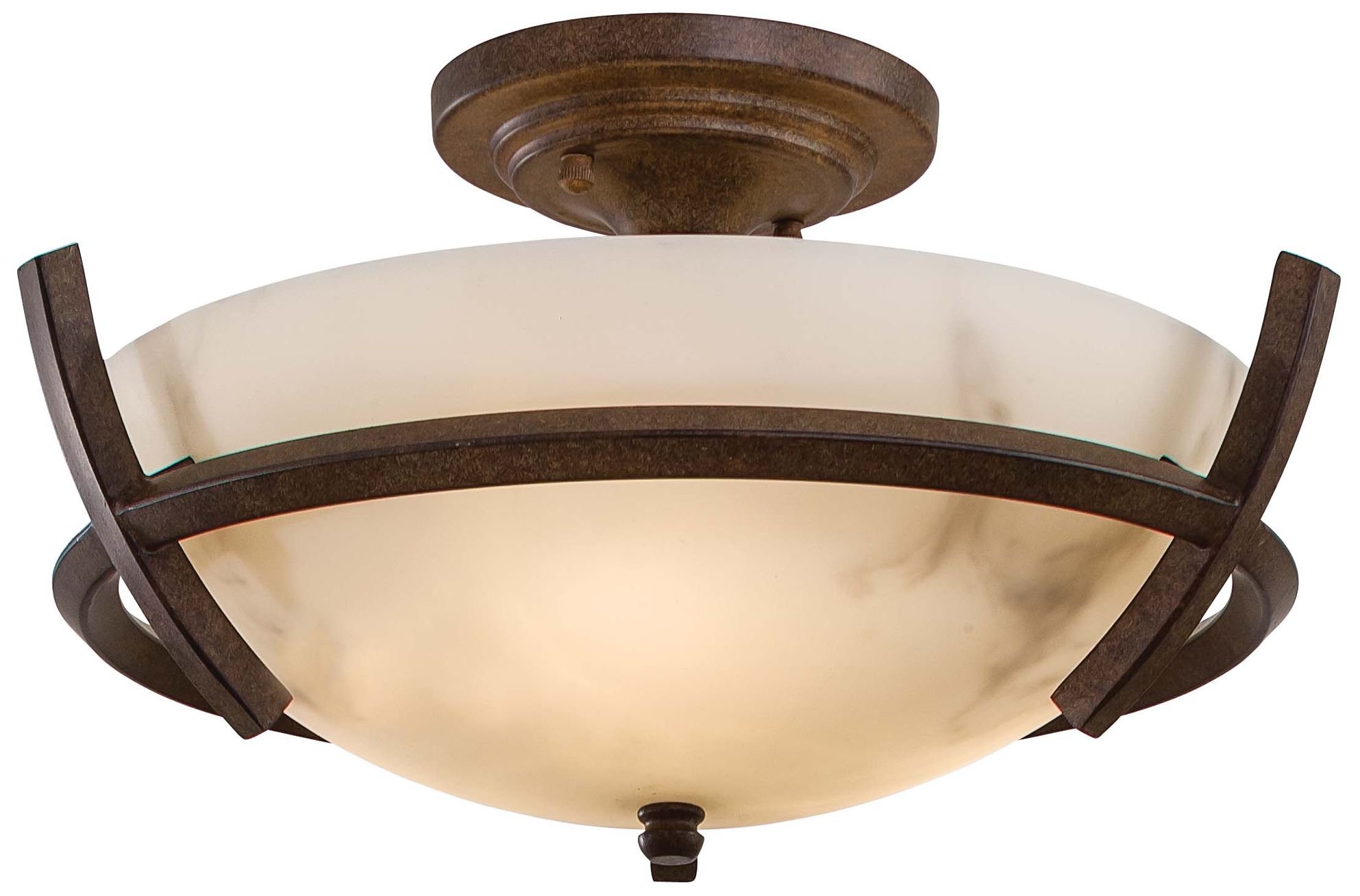Minka-Lavery Calavera 3-Light Nutmeg Semi-Flush
