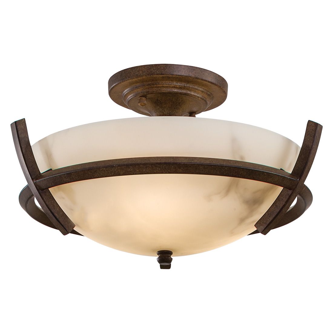 Image 6 Minka-Lavery Calavera 3-Light Nutmeg Semi-Flush more views