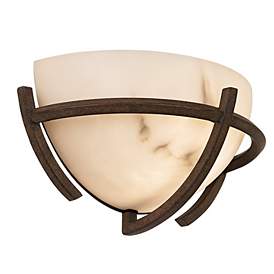 Image5 of Minka Lavery Calavera 6 1/2" Nutmeg and Alabaster Glass Wall Sconce more views