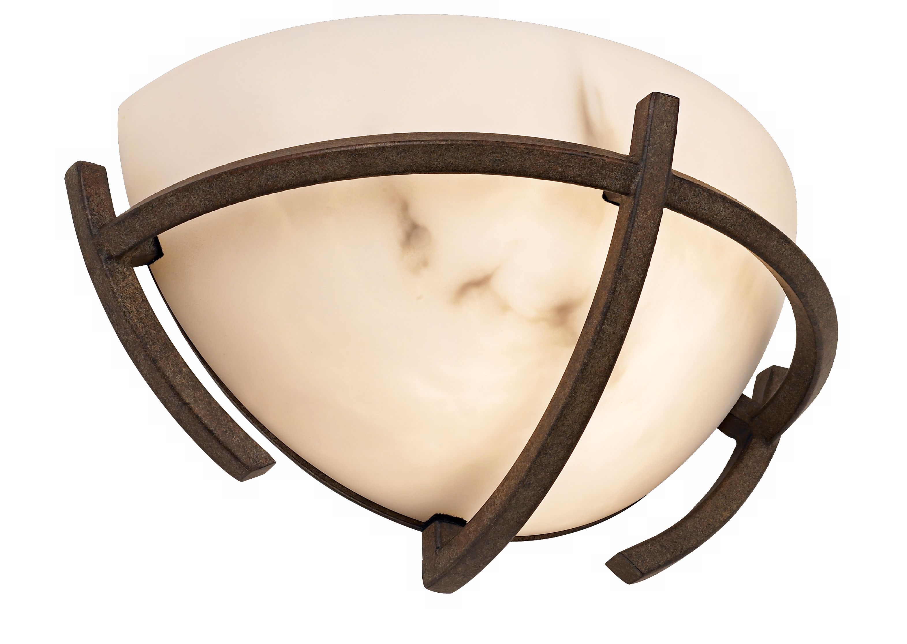 Image 6 Minka Lavery Calavera 6 1/2" Nutmeg and Alabaster Glass Wall Sconce more views