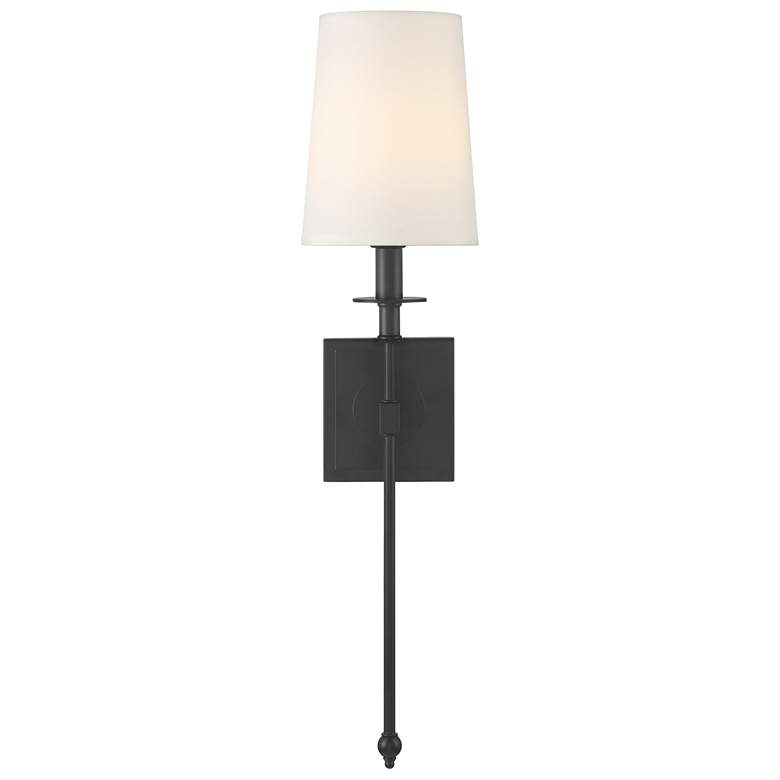 Image 1 Minka Lavery Calera 1-Light 5.5-in Black Wall Sconce