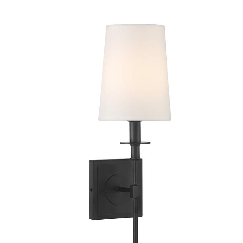 Image 2 Minka Lavery Calera 1-Light 5.5-in Black Wall Sconce more views