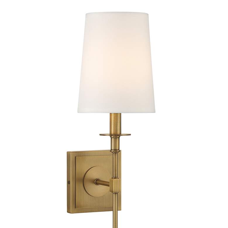 Image 2 Minka Lavery Calera 1-Light 5.5-in Brass Wall Sconce more views