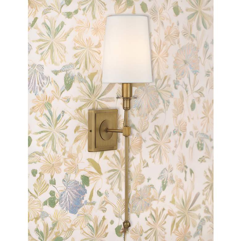 Image 5 Minka Lavery Calera 1-Light 5.5-in Brass Wall Sconce more views