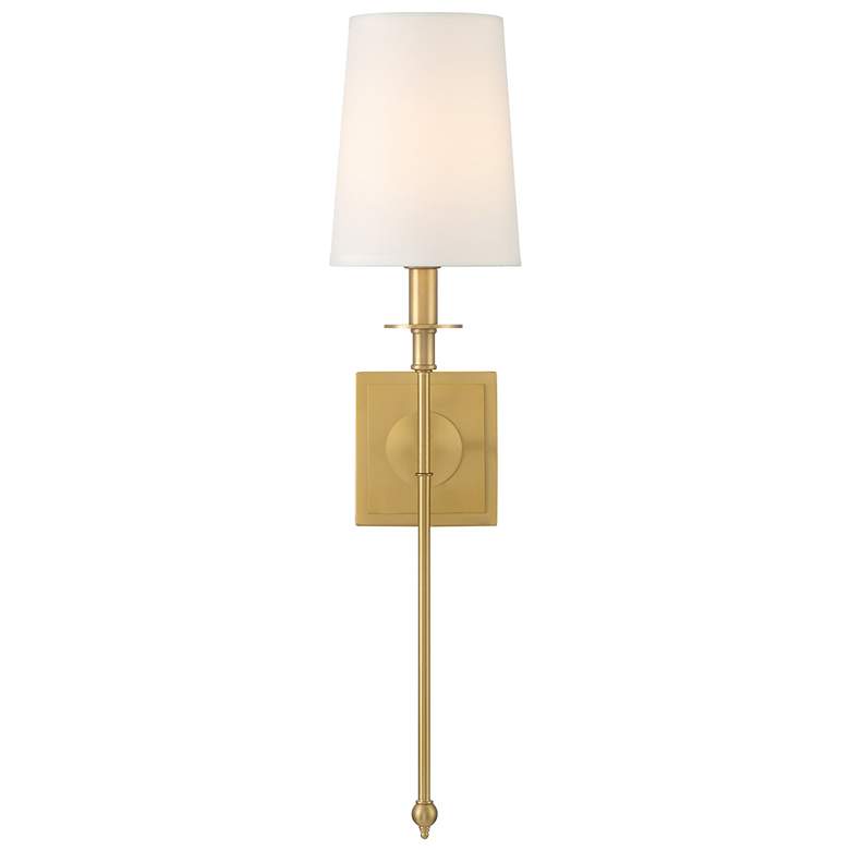 Image 1 Minka Lavery Calera 1-Light 5.5-in Brass Wall Sconce