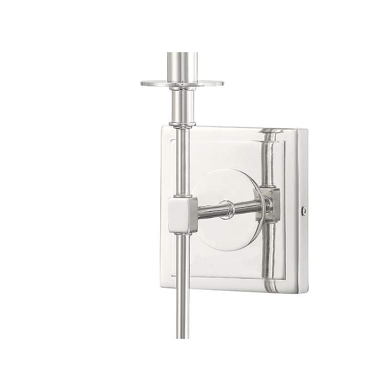Image 3 Minka Lavery Calera 1-Light 5.5-in Nickel Wall Sconce with Fabric Shades more views