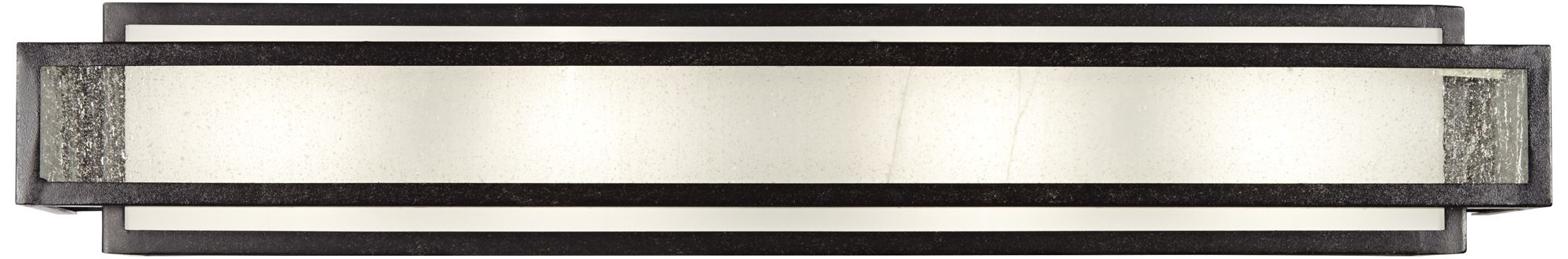 Minka-Lavery Camden Square 4-Light Charcoal Vanity Light with Glass Shade in scene