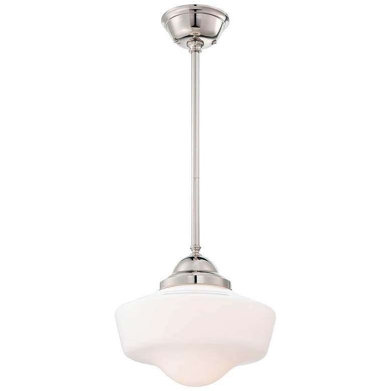 Image 1 Minka Lavery Camino 13 3/4" Wide Opal Glass Schoolhouse Pendant Light