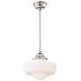 1_Minka Lavery Camino 13 3/4" Wide Opal Glass Schoolhouse Pendant Light