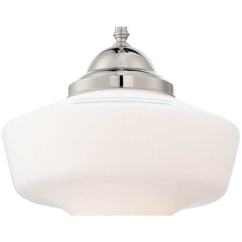 Image 2 Minka Lavery Camino 13 3/4" Wide Opal Glass Schoolhouse Pendant Light more views