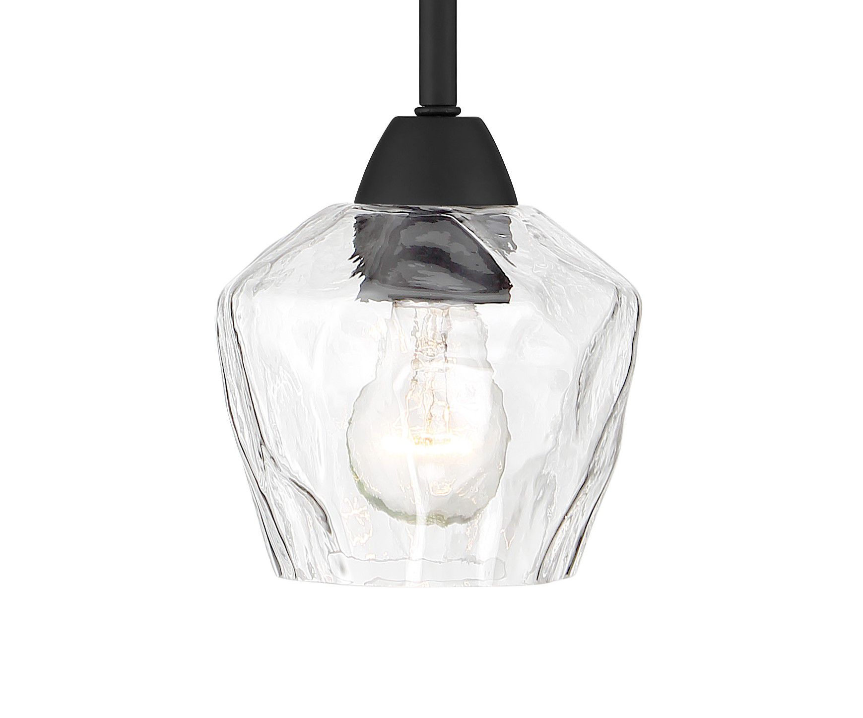 Image 2 Minka-Lavery Camrin 1-Light Coal and Clear Glass Pendant more views