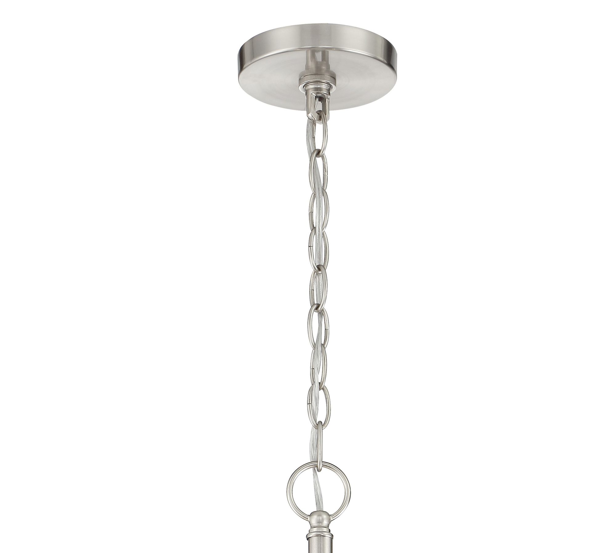 Image 3 Minka-Lavery Camrin 3-Light Brushed Nickel and Etched Opal Glass Chandelier more views