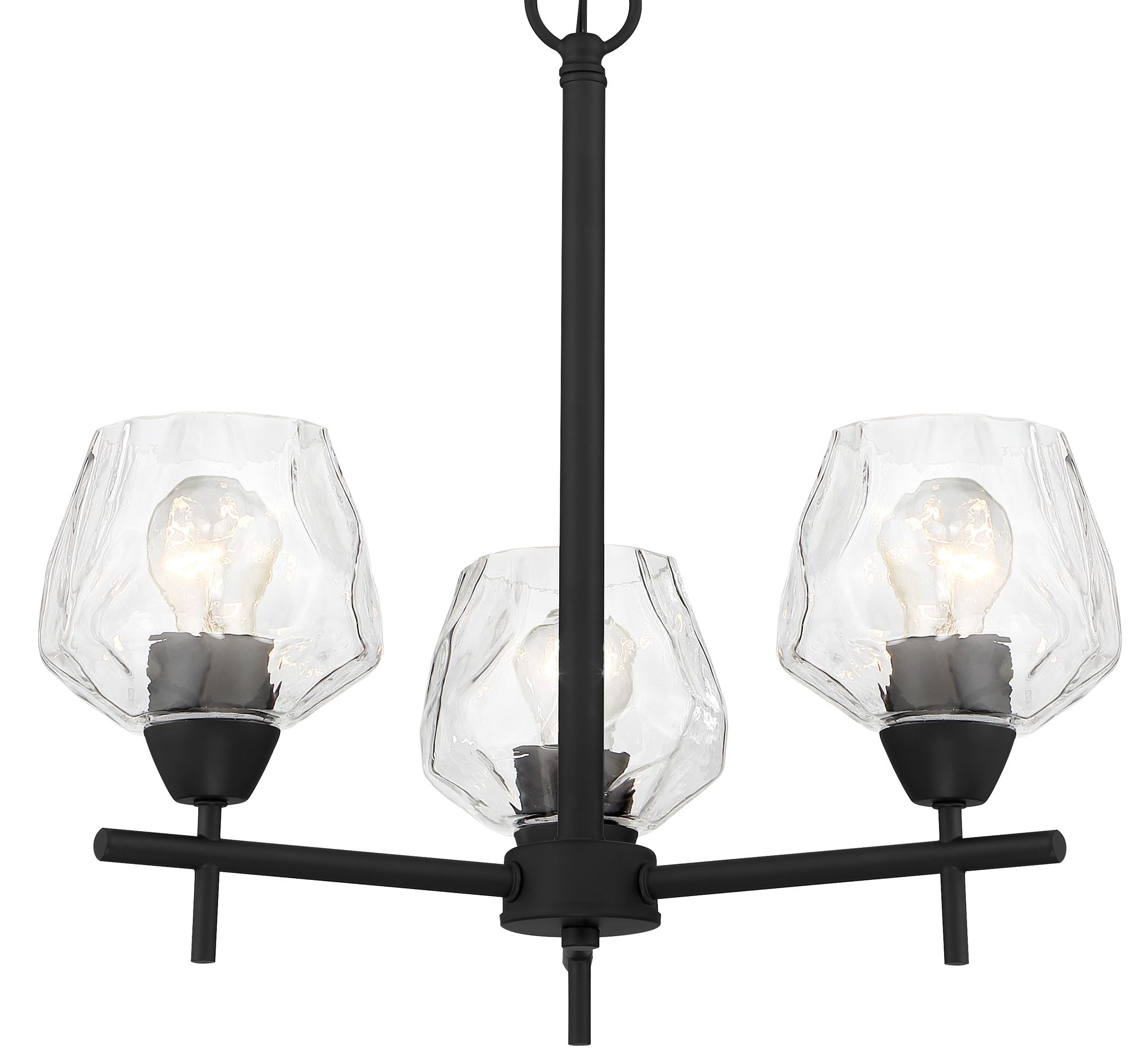 Image 2 Minka-Lavery Camrin 3-Light Coal and Clear Glass Chandelier more views