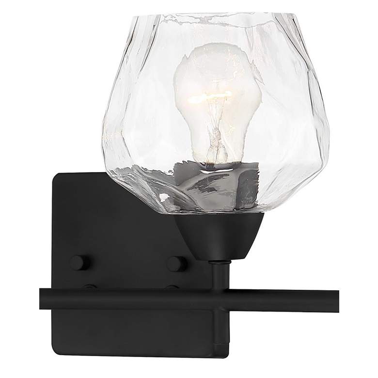 Image 4 Minka Lavery Camrin 31" Wide Black and Clear Glass Bath Wall Sconce more views