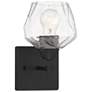 1_Minka Lavery Camrin 5 1/2" Wide Black and Clear Glass Bath Wall Sconce