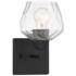 Minka Lavery Camrin 5 1/2" Wide Black and Clear Glass Bath Wall Sconce