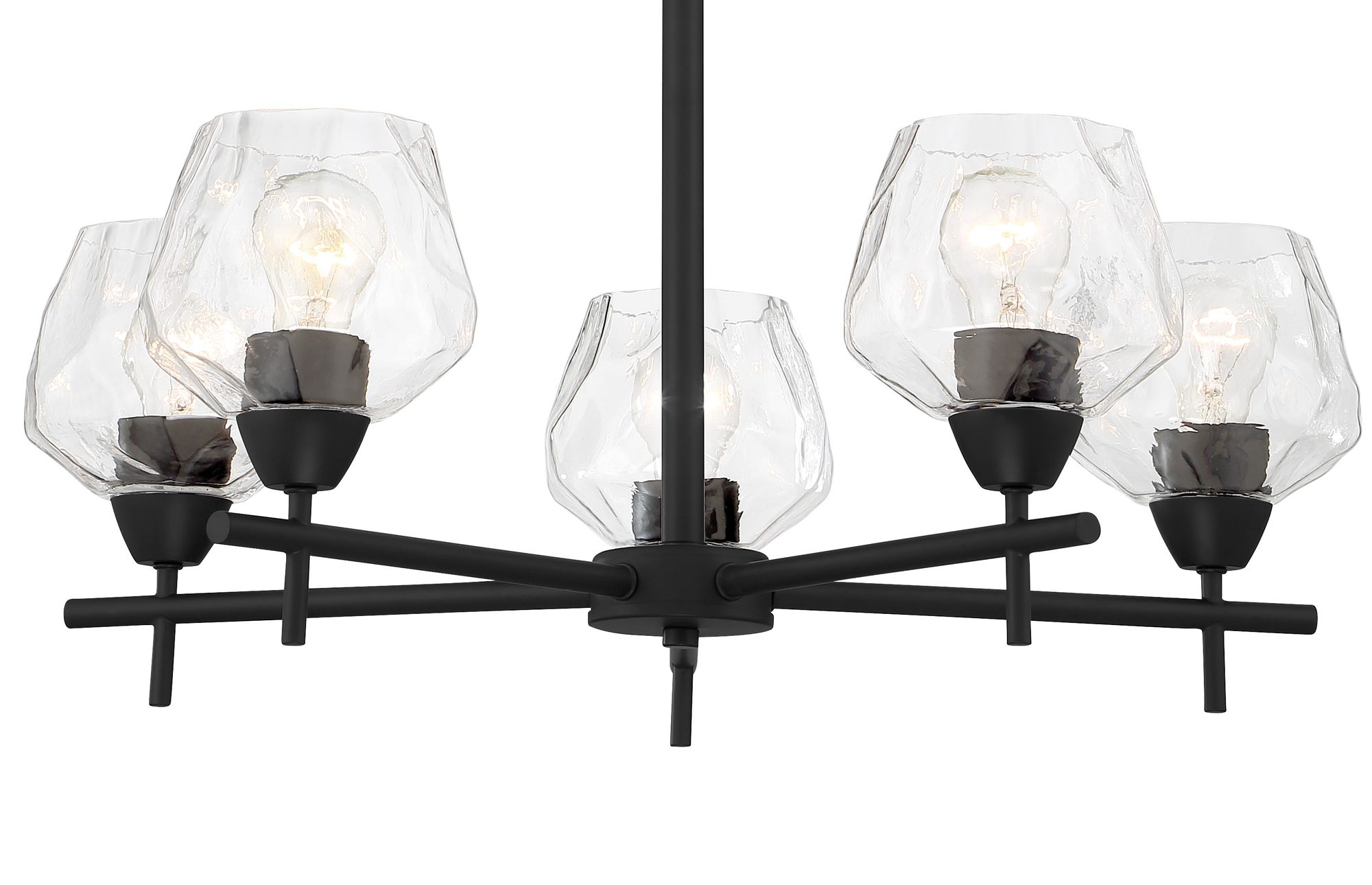 Thumbnail2 of Minka-Lavery Camrin 5-Light Coal and Clear Glass Chandelier more views