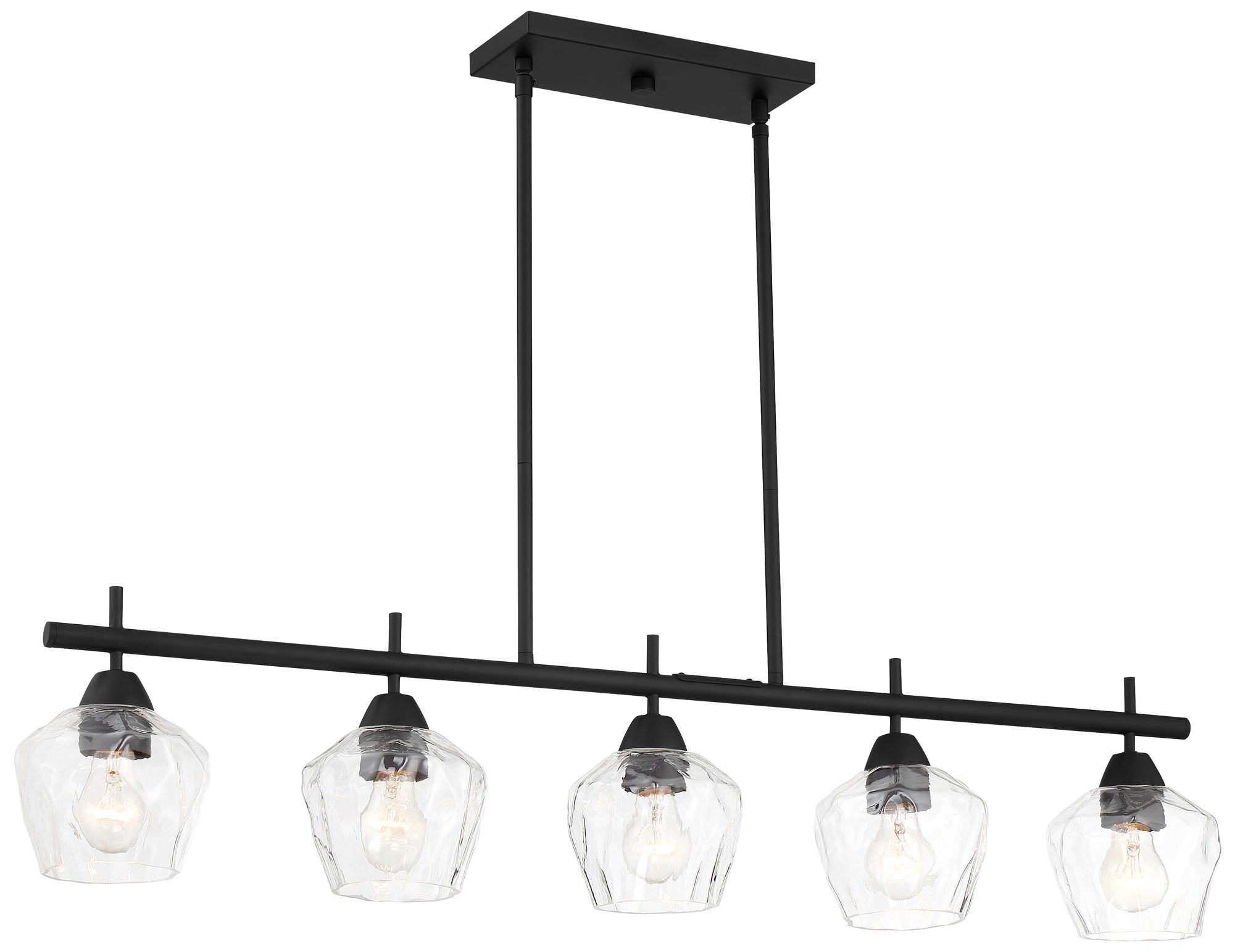 Minka-Lavery Camrin 5-Light Coal and Clear Glass Island Light