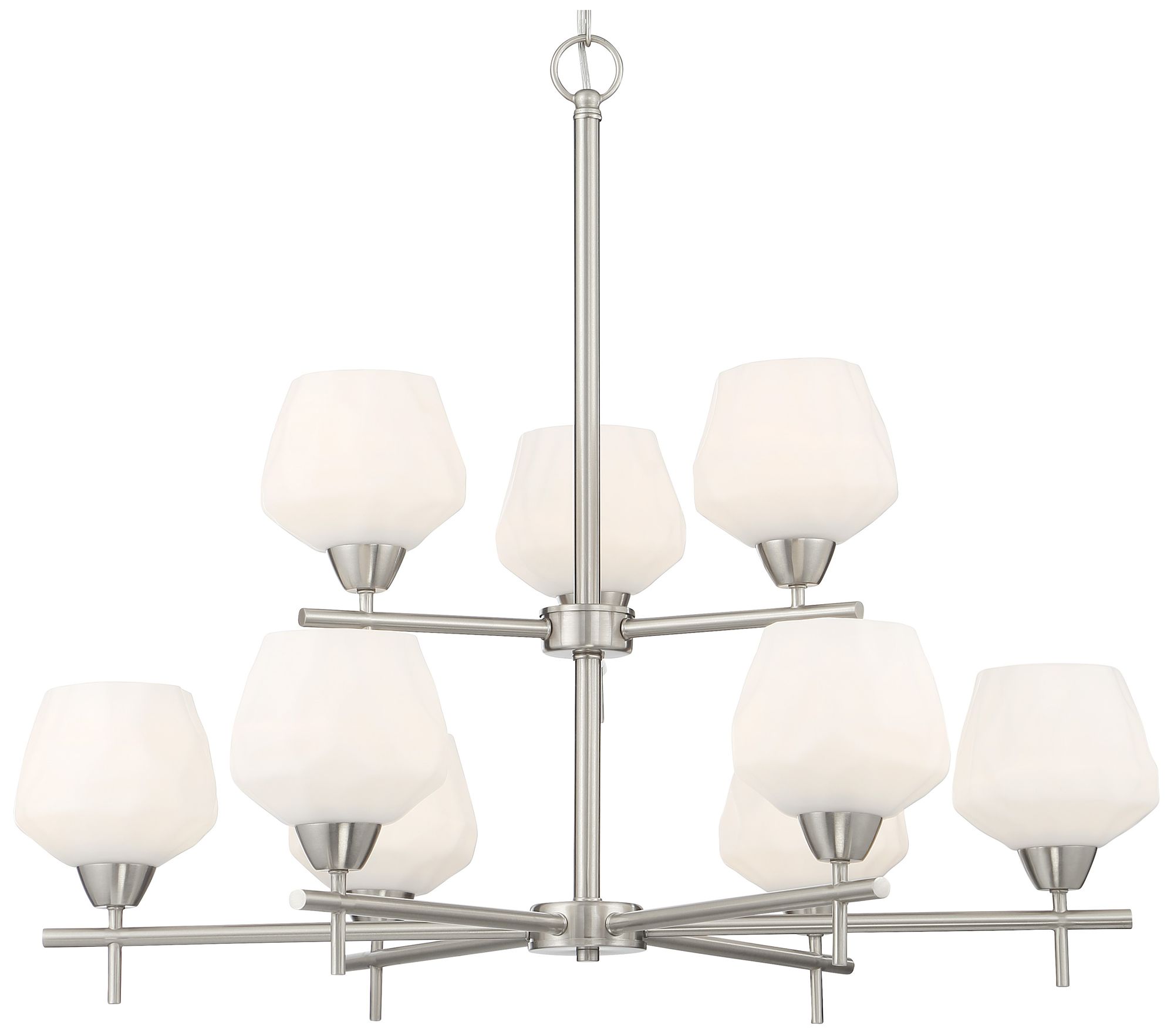 Image 3 Minka-Lavery Camrin 9-Light Brushed Nickel Chandelier more views