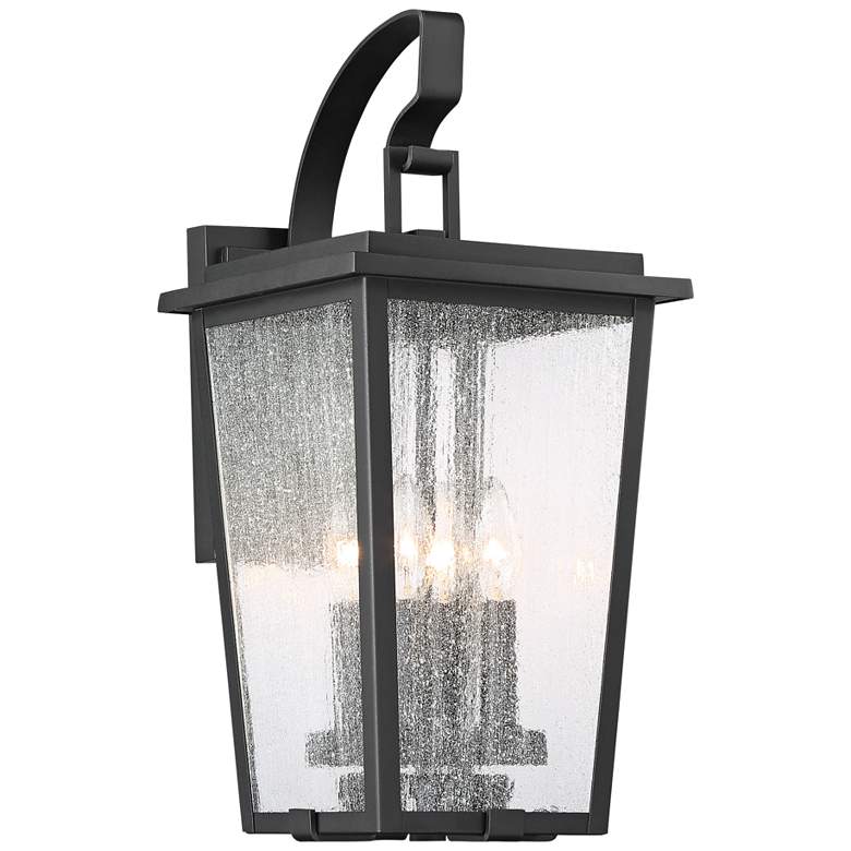 Image 1 Minka Lavery Cantebury 19 1/2" High Black 4-Light Outdoor Wall Light