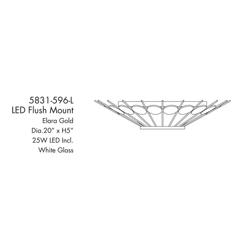 Image 5 Minka Lavery Capieso 20" Wide Elara Gold LED Ceiling Light more views