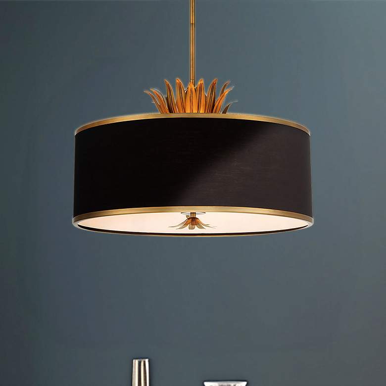 Image 1 Minka Lavery Caprio 23 1/2" Wide 4-Light Natural Brushed Brass Pendant