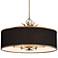 Minka-Lavery Caprio 6-Light Natural Brushed Brass Pendant and Black