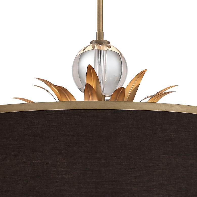 Image 3 Minka-Lavery Caprio 6-Light Natural Brushed Brass Pendant and Black more views