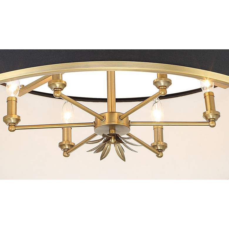 Image 4 Minka-Lavery Caprio 6-Light Natural Brushed Brass Pendant and Black more views