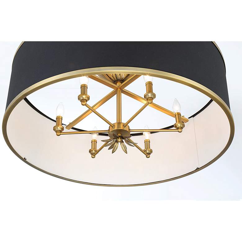 Image 5 Minka-Lavery Caprio 6-Light Natural Brushed Brass Pendant and Black more views