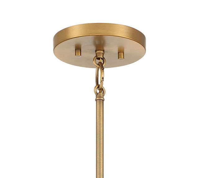 Image 6 Minka-Lavery Caprio 6-Light Natural Brushed Brass Pendant with Black Shade more views