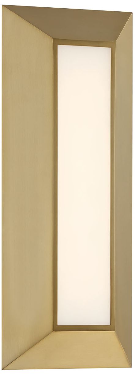 Image 2 Minka-Lavery Cartaya LED Soft Brass Wall Sconce with White Faux Alabaster