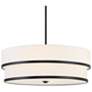 5_Minka Lavery Cascade 24" Wide 4-Light Coal Black Double Drum Pendant more views
