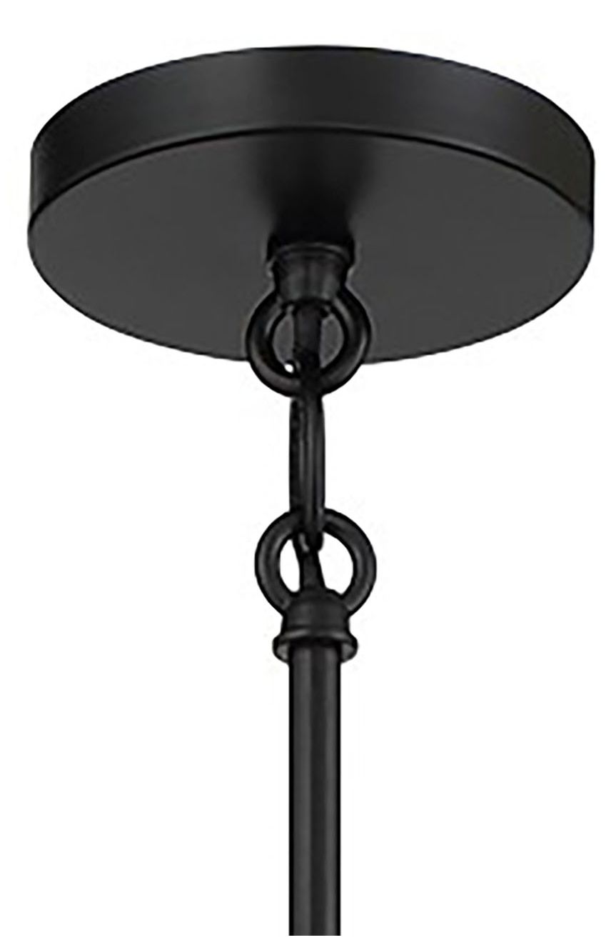 Image 7 Minka Lavery Cascade 3-Light Coal Black Pendant with White Linen Shade more views