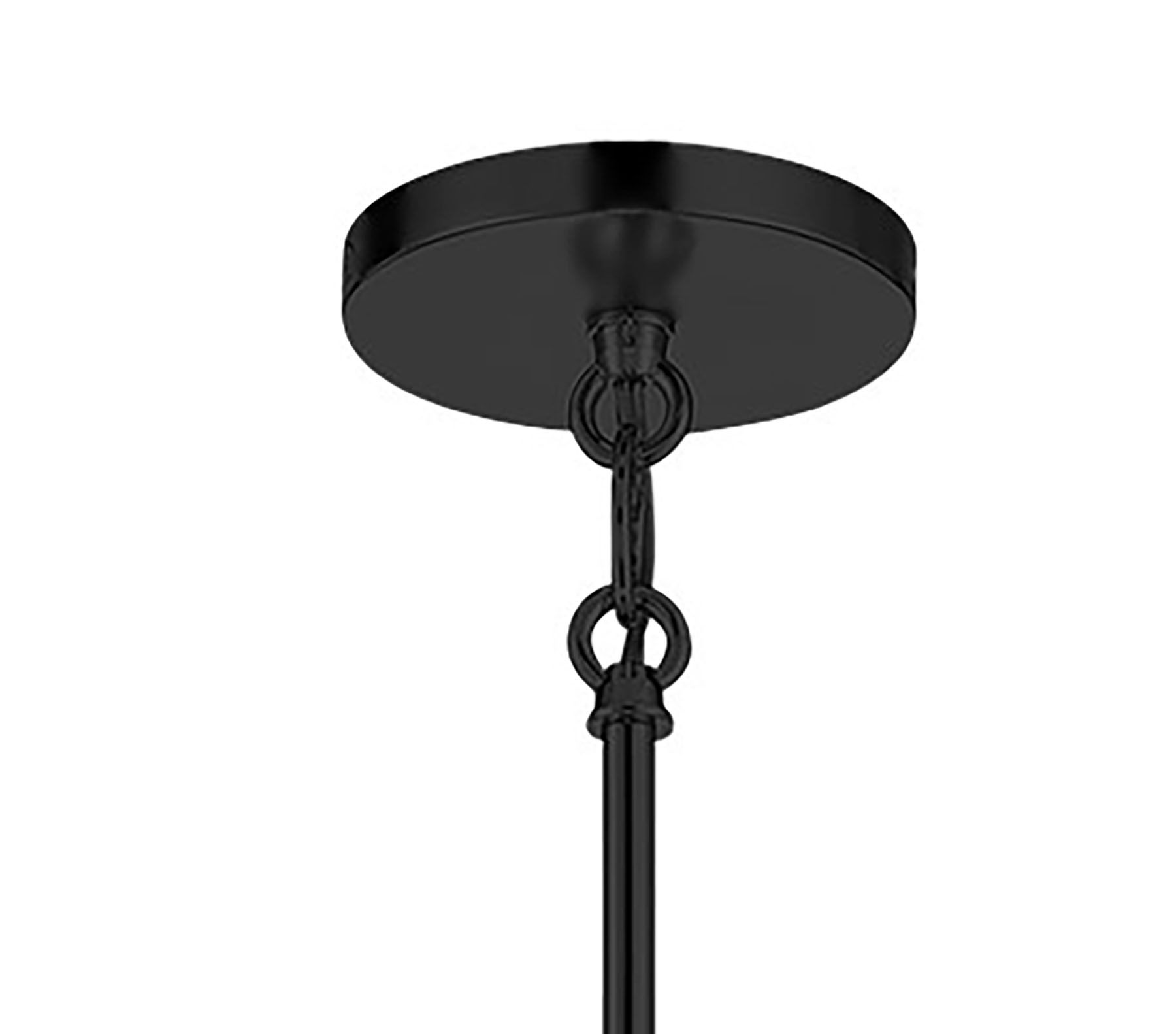 Minka Lavery Cascade 3-Light Coal Black Pendant with White Linen Shade