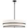 Minka Lavery Cascade 32" Wide Modern Coal and White Oval Pendant Light