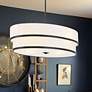 1_Minka Lavery Cascade 32" Wide Modern Coal and White Oval Pendant Light