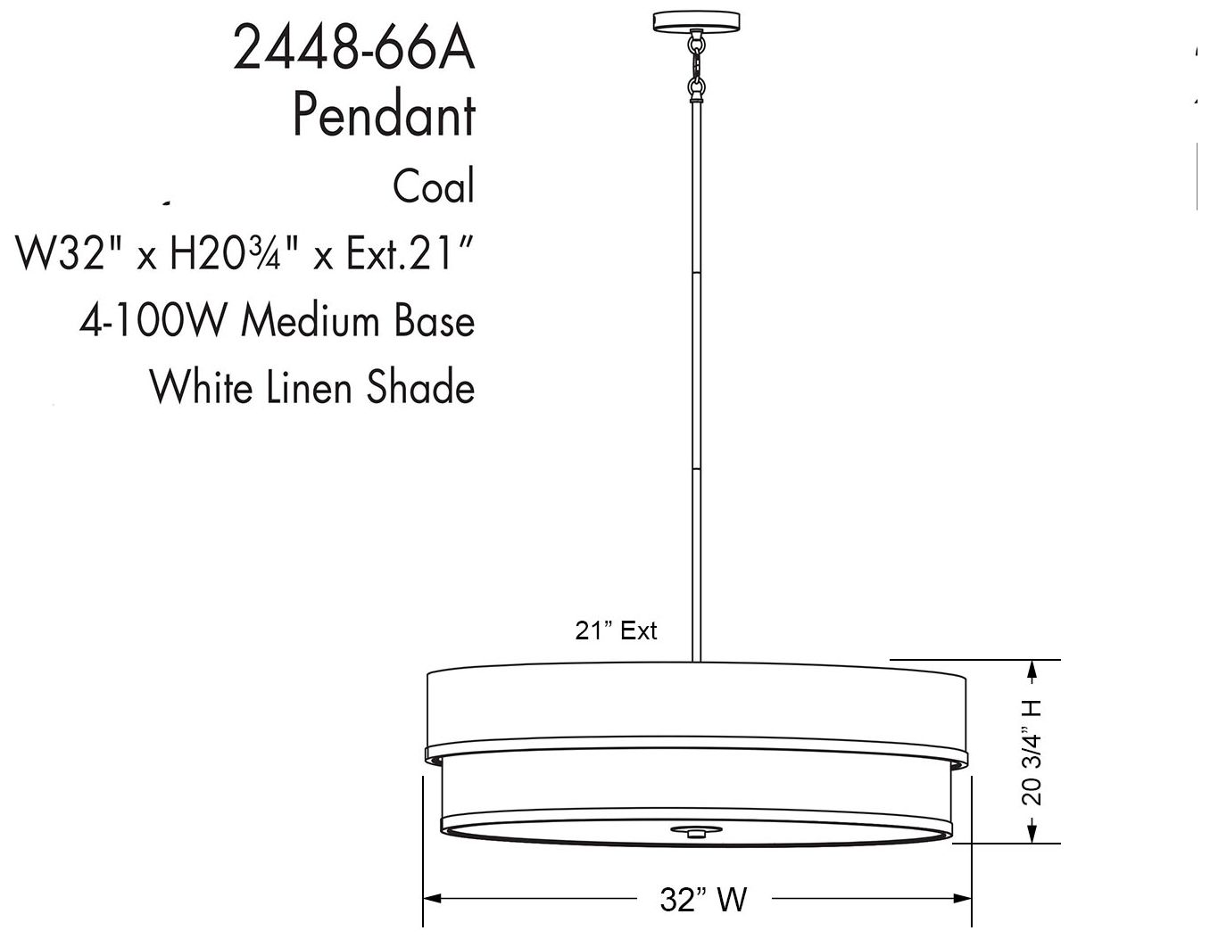 Image 4 Minka Lavery Cascade 32" Wide Modern Coal and White Oval Pendant Light more views