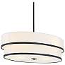 6_Minka Lavery Cascade 32" Wide Modern Coal and White Oval Pendant Light more views