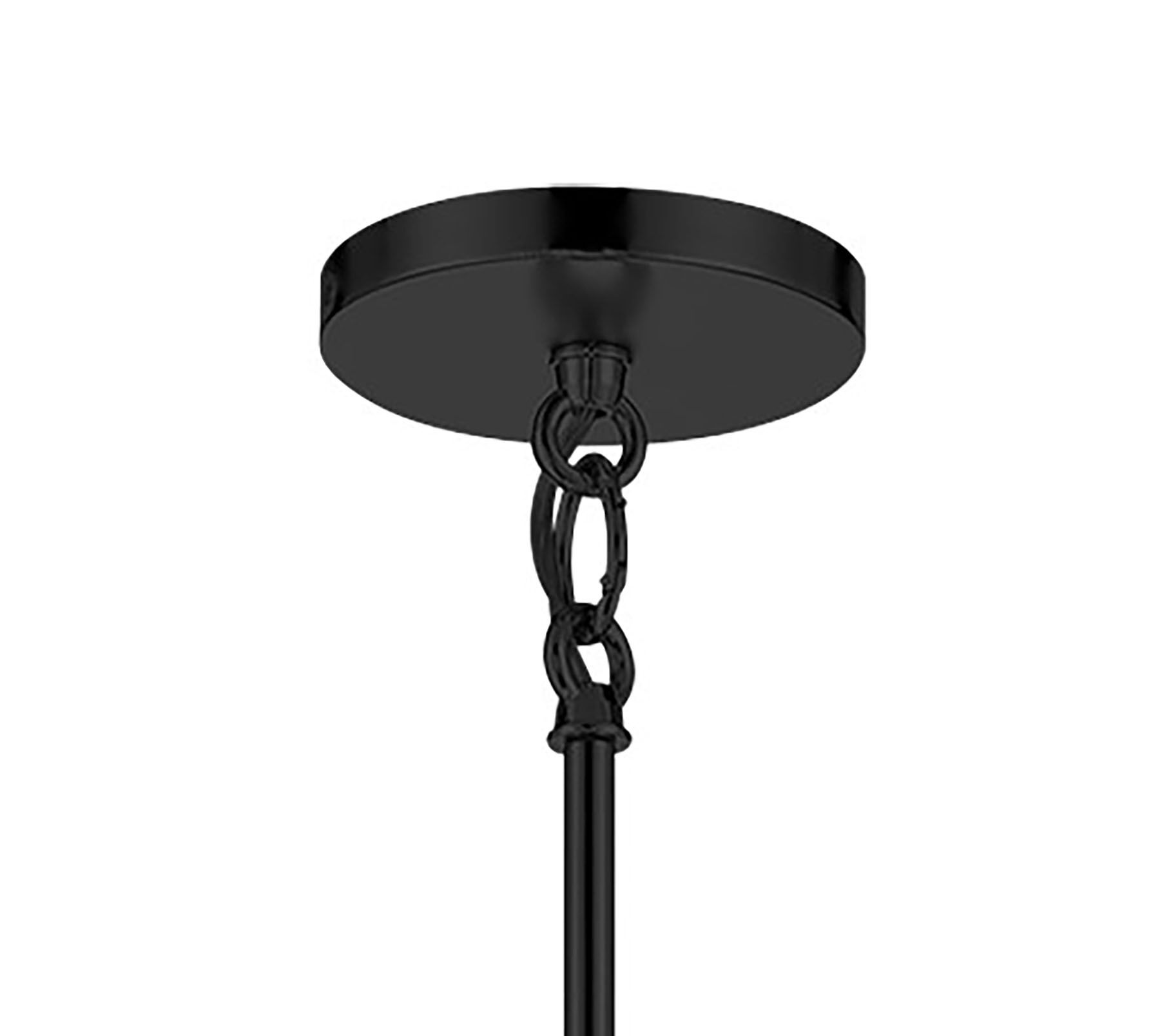 Image 7 Minka Lavery Cascade 4-Light Coal Black Pendant with White Linen Shade more views