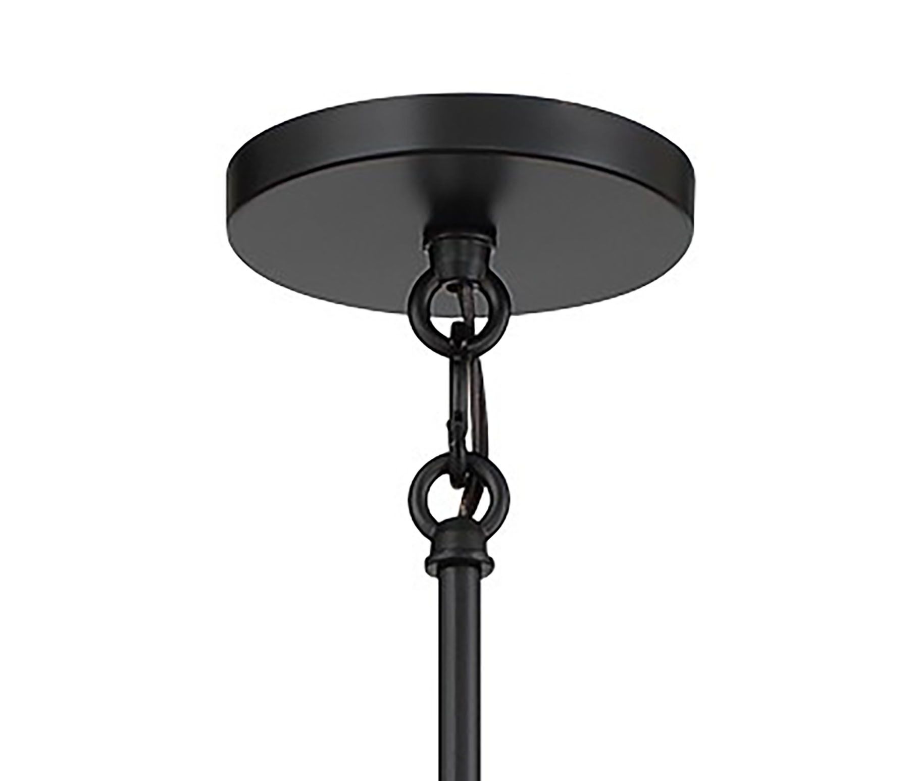 Image 7 Minka Lavery Cascade 4-Light Coal Black Pendant with White Linen Shade more views