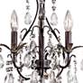 Minka Lavery Castlewood 13 3/4" Walnut and Crystal Mini Chandelier