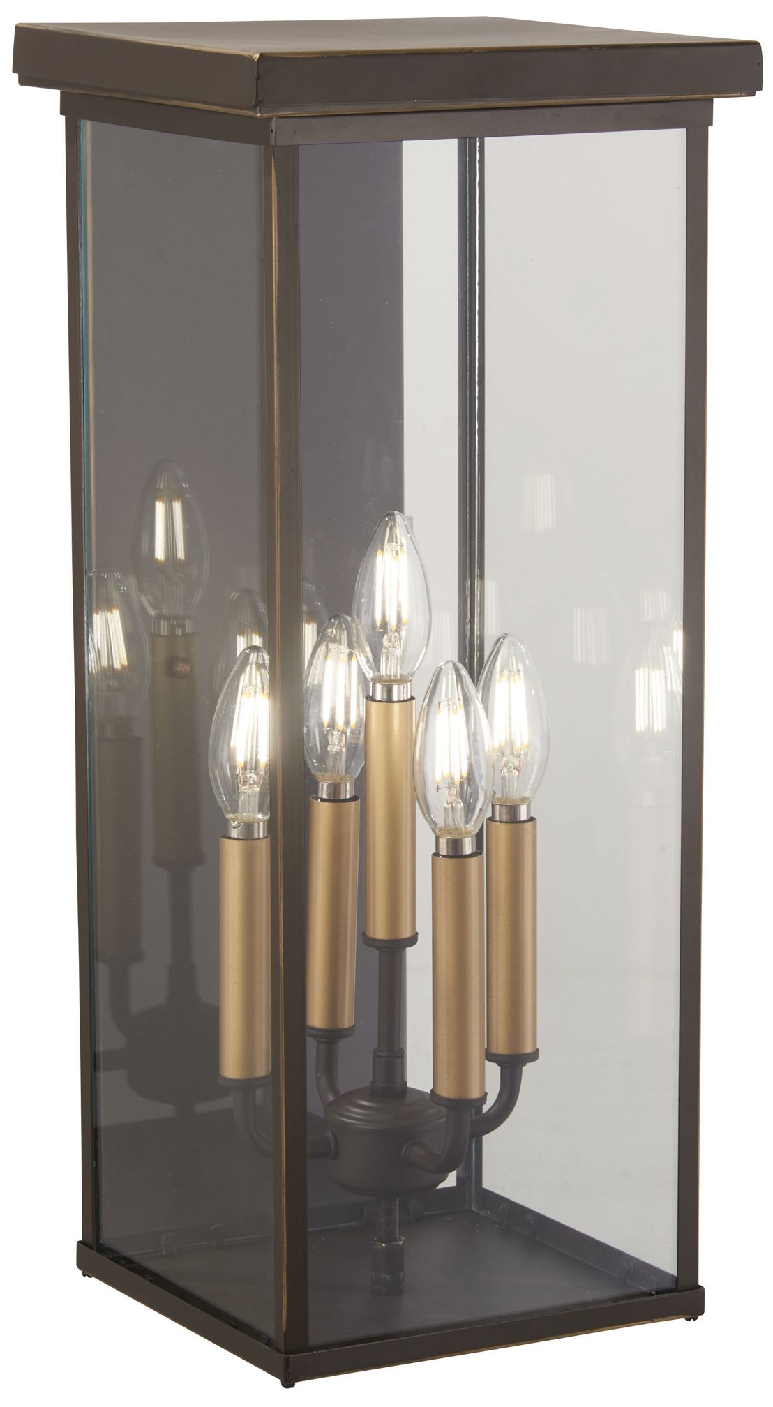 Thumbnail1 of Minka-Lavery Casway 5-Light Oil Rubbed Bronze with Gold Pocket Lantern