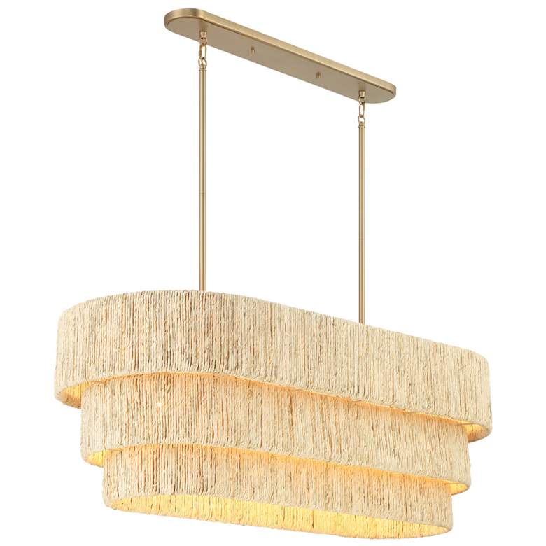 Image 2 Minka Lavery Caviana 5-Light 48-in Brass Island Chandelier